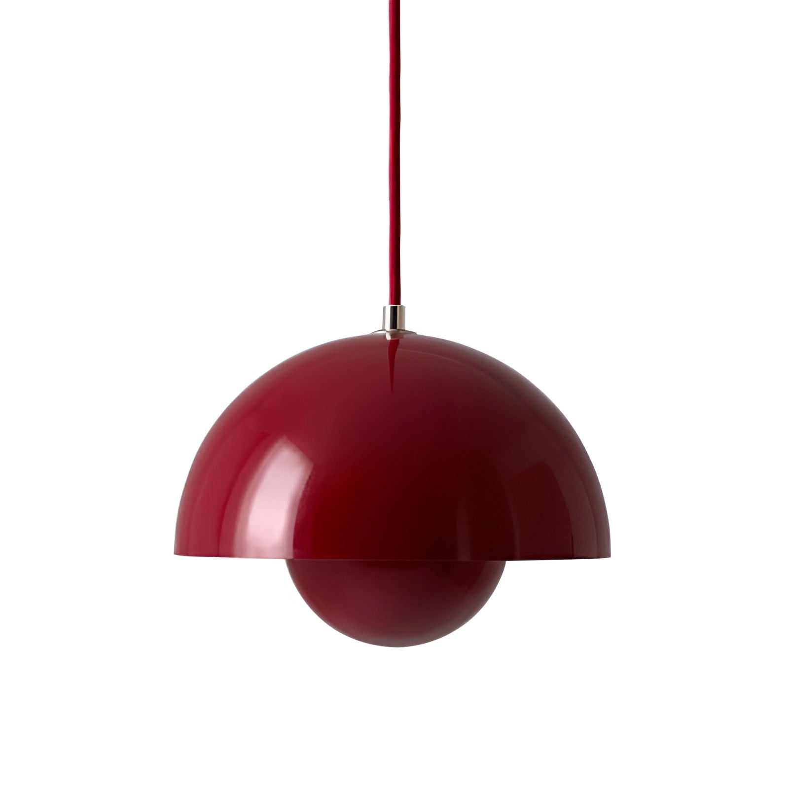 Modern retro red pendant light with colorful design, circular shape, and dimensions 23CM by 16CM, suitable as a ceiling fixture.
