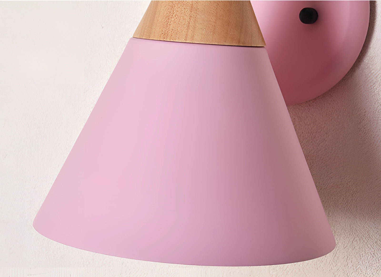 Beige adjustable LED wall lamp with a modern Nordic minimalist design, mounted on a wall in a bedroom setting.
