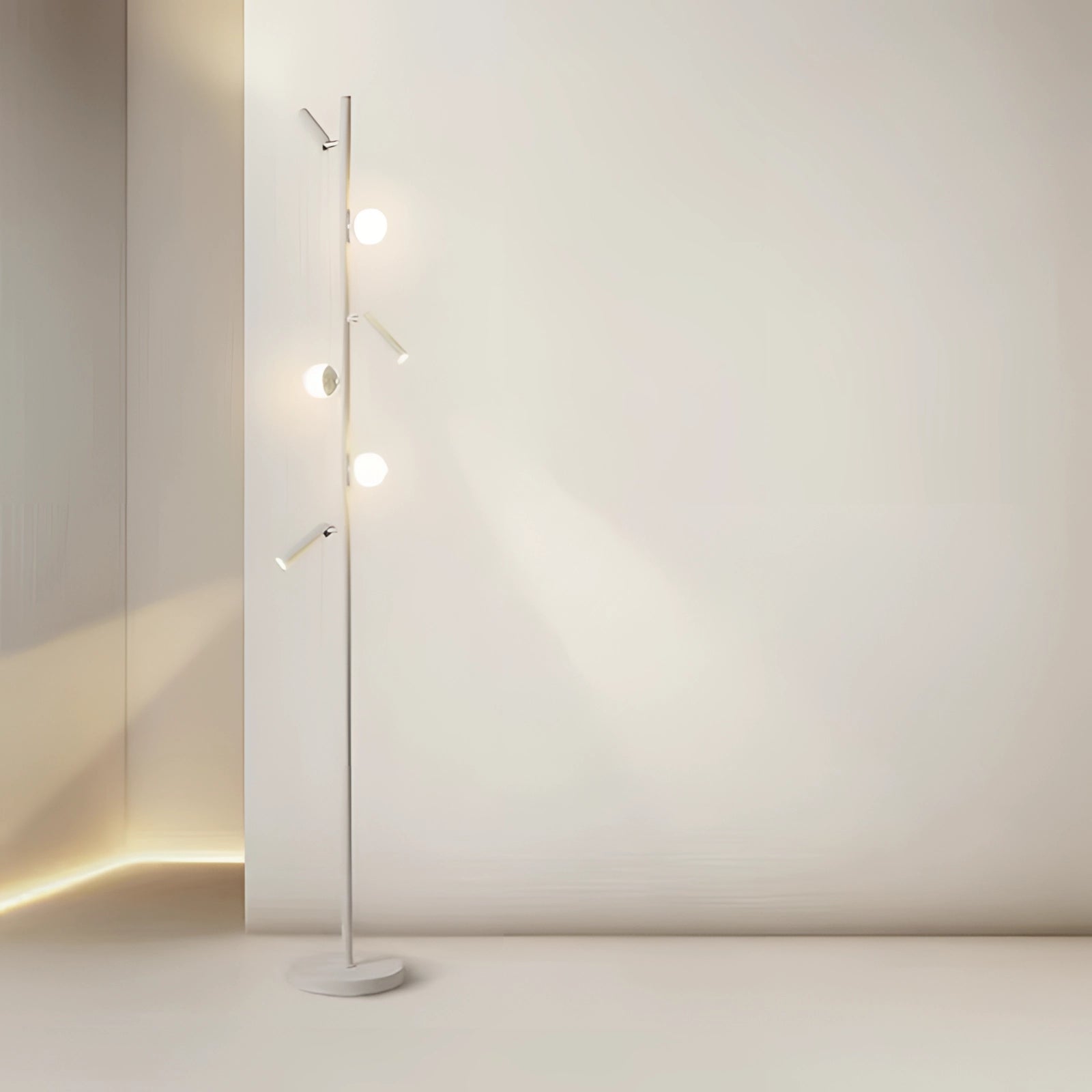 Black minimalist coat stand with a modern and sleek design, featuring a freestanding rack made of metal and wood materials, positioned on a polished flooring in a well-lit room.