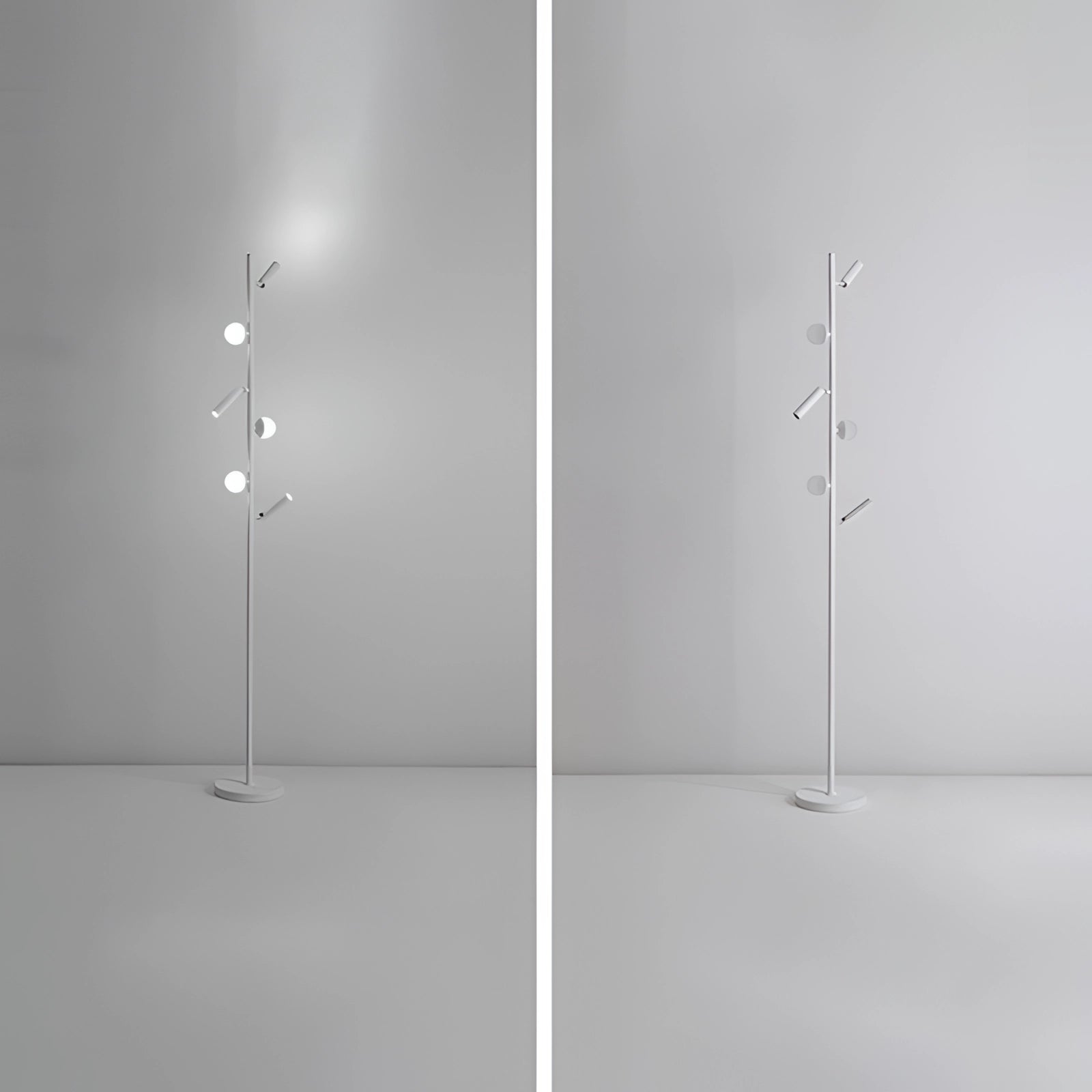 
A sleek black minimalist coat stand with a modern design, featuring a freestanding structure against a dark monochrome background, emphasizing its contemporary and elegant appearance.