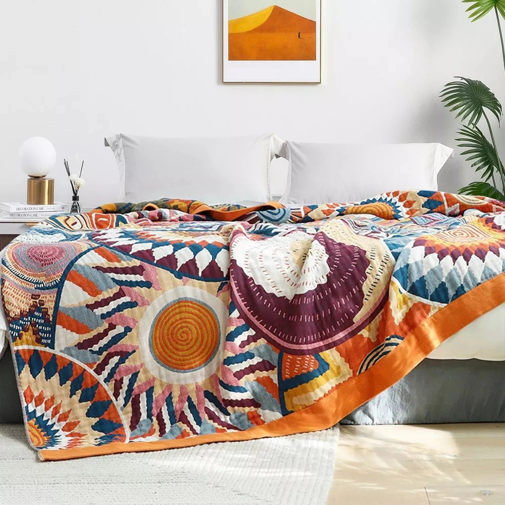 Colorful Designer Silk Scarf - Luxury Vibrant Patterned Accessory
