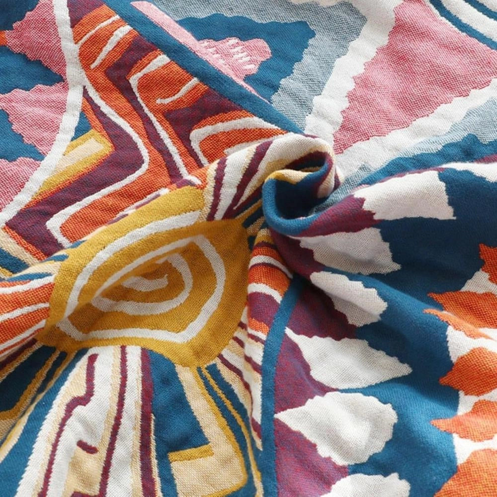 Colorful Designer Silk Scarf - Luxury Vibrant Patterned Accessory