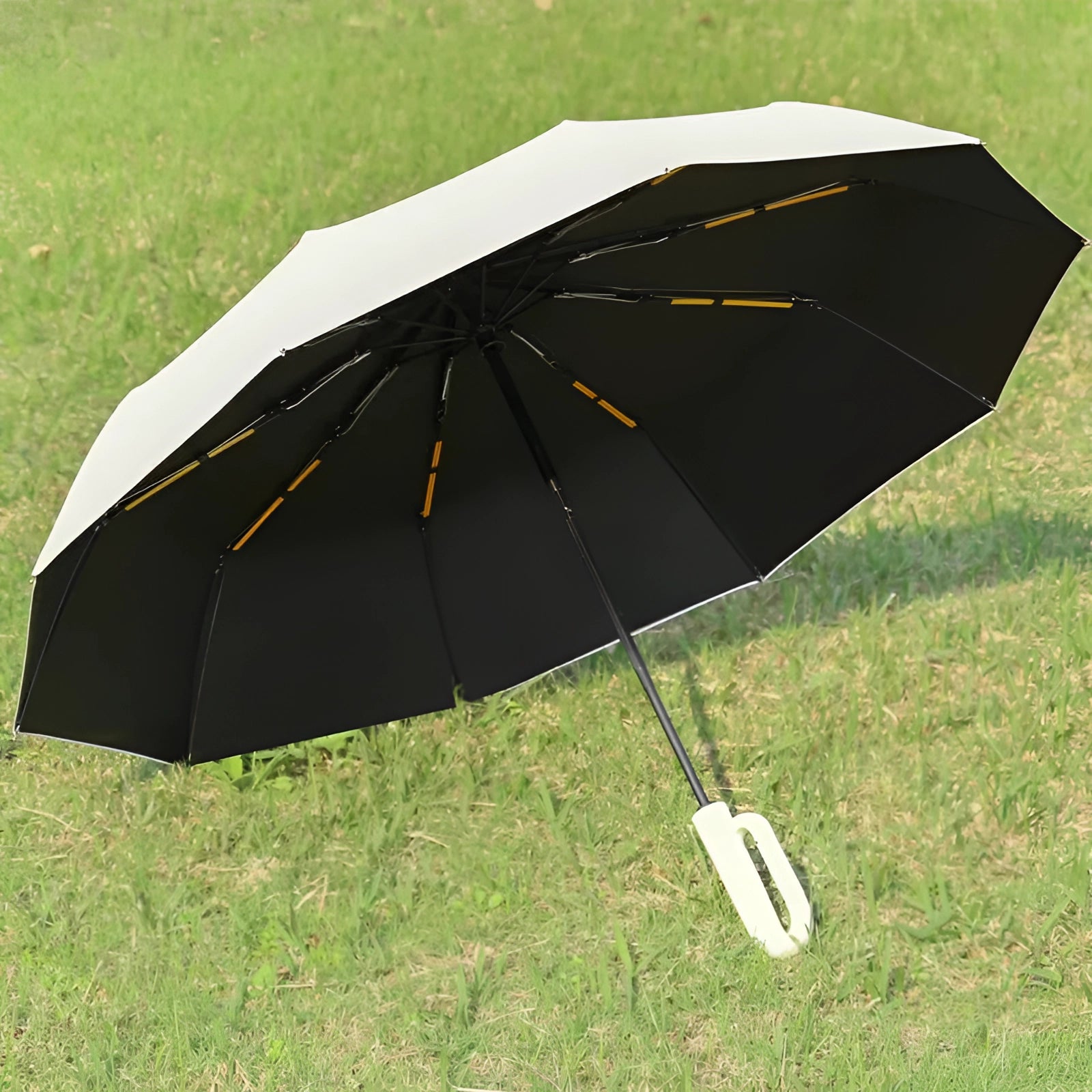 Coral Pink Windproof Compact Travel Umbrella - Lightweight & Stylish