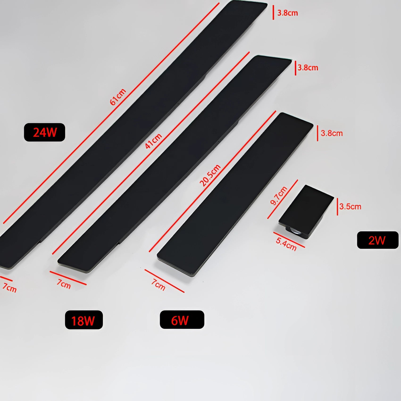 Energy efficient LED linear light, designed for outdoor use, featuring a waterproof casing and sleek rectangular design.