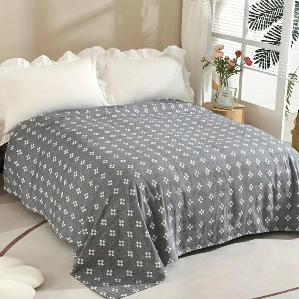 Floral Comforter Set - Blue Flower Bedding & Soft Quilt Decor