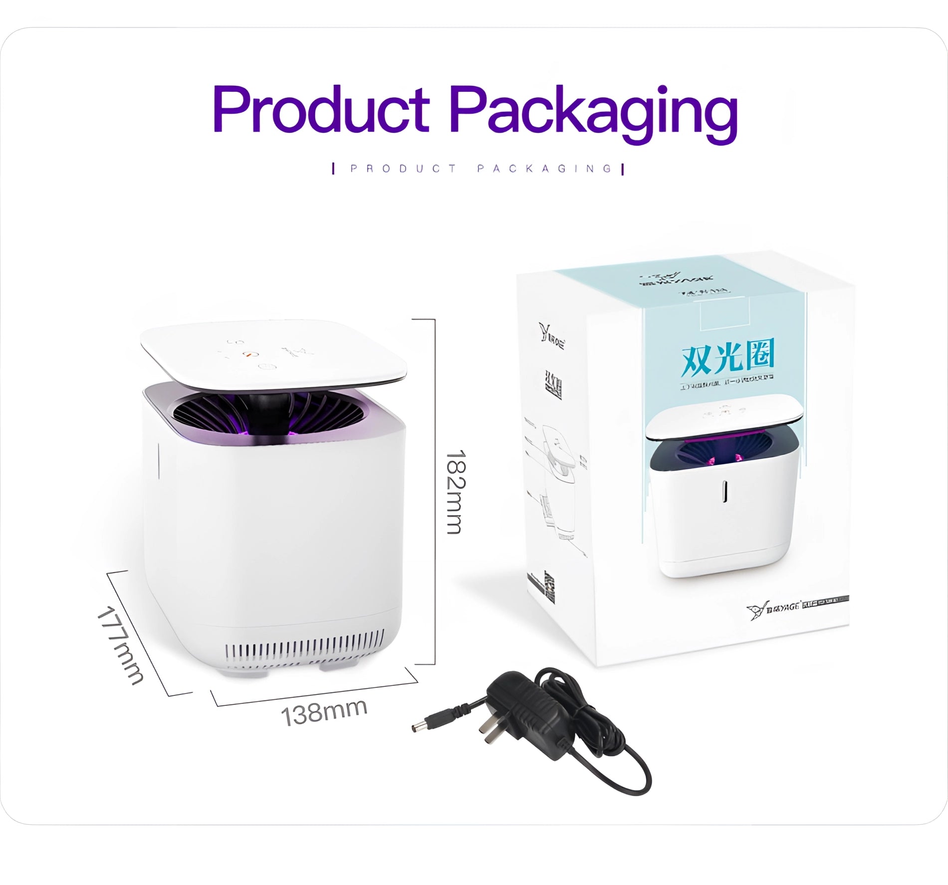 Futuristic compact multimedia projector with a sleek design, displayed on a portable stand.