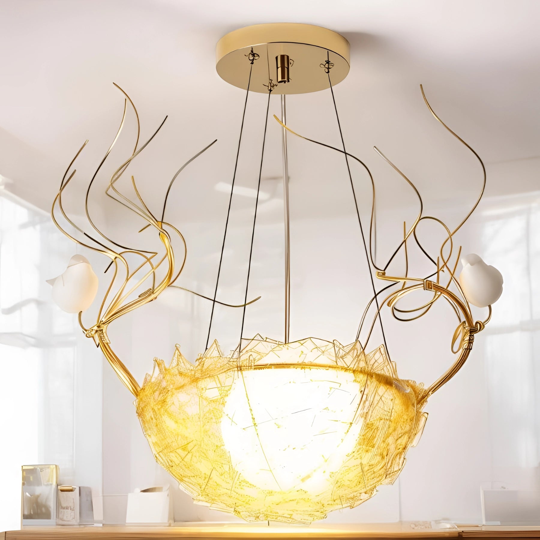 Gold Branch Modern Chandelier - Luxury LED Pendant Light