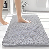 High-Absorbency Quick-Dry Beige Bath Mat - Durable & Soft Rug