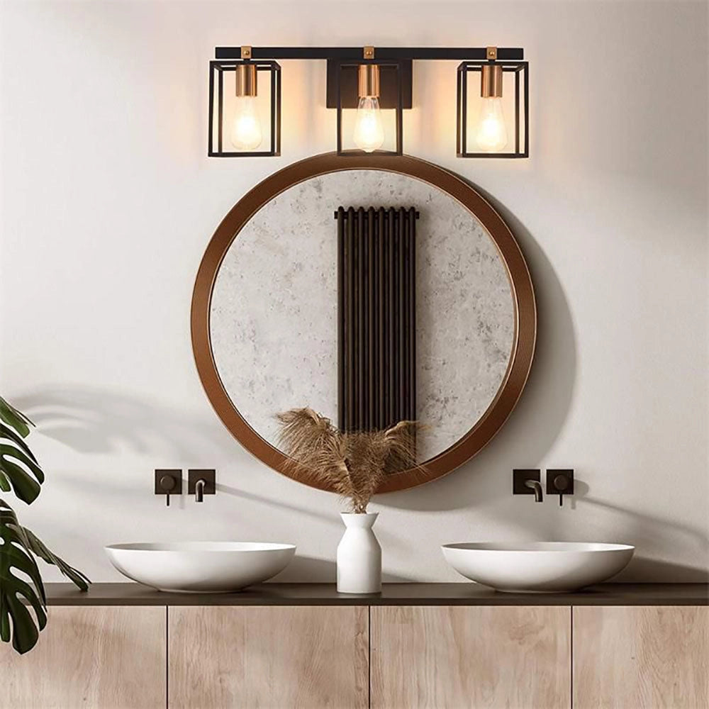 Industrial black metal pendant light with Edison bulbs, featuring a 3-light design suitable for kitchen chandeliers, showcasing a rectangular shape and sleek contemporary style.