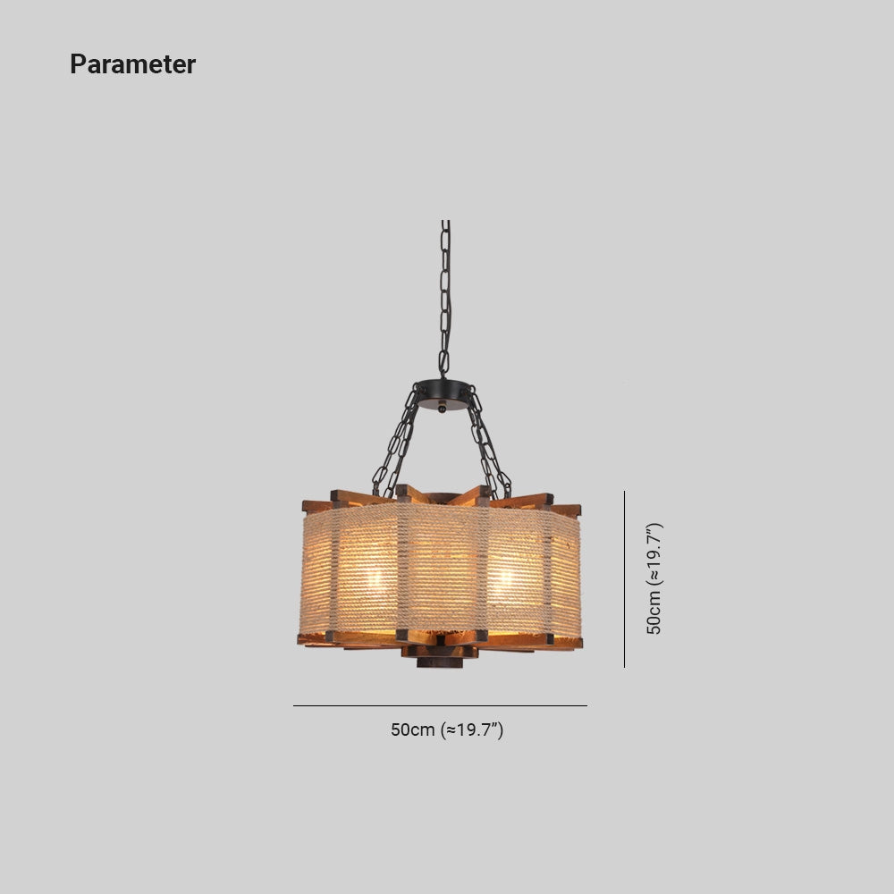Industrial rustic metal and wood pendant light with a farmhouse chandelier design, showcasing a mix of natural wood and metal materials in a stylish, vintage-inspired lighting fixture.