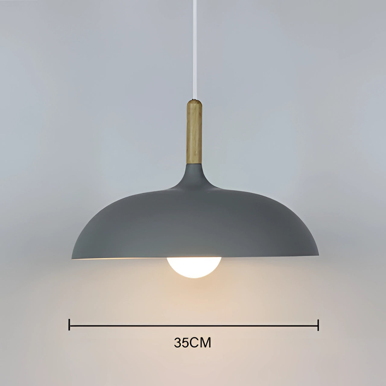 Large Teal Pendant Light - Scandinavian Modern Kitchen Lamp