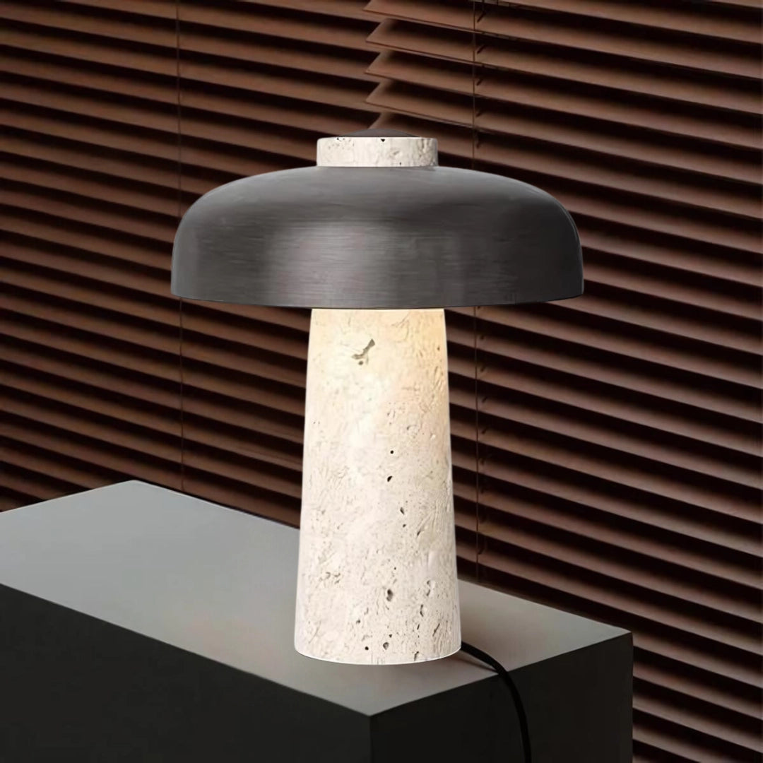 Luxury designer cork table lamp with a modern and eco-friendly design, featuring a sleek cylindrical shape and a soft, warm glow ideal for contemporary interiors.