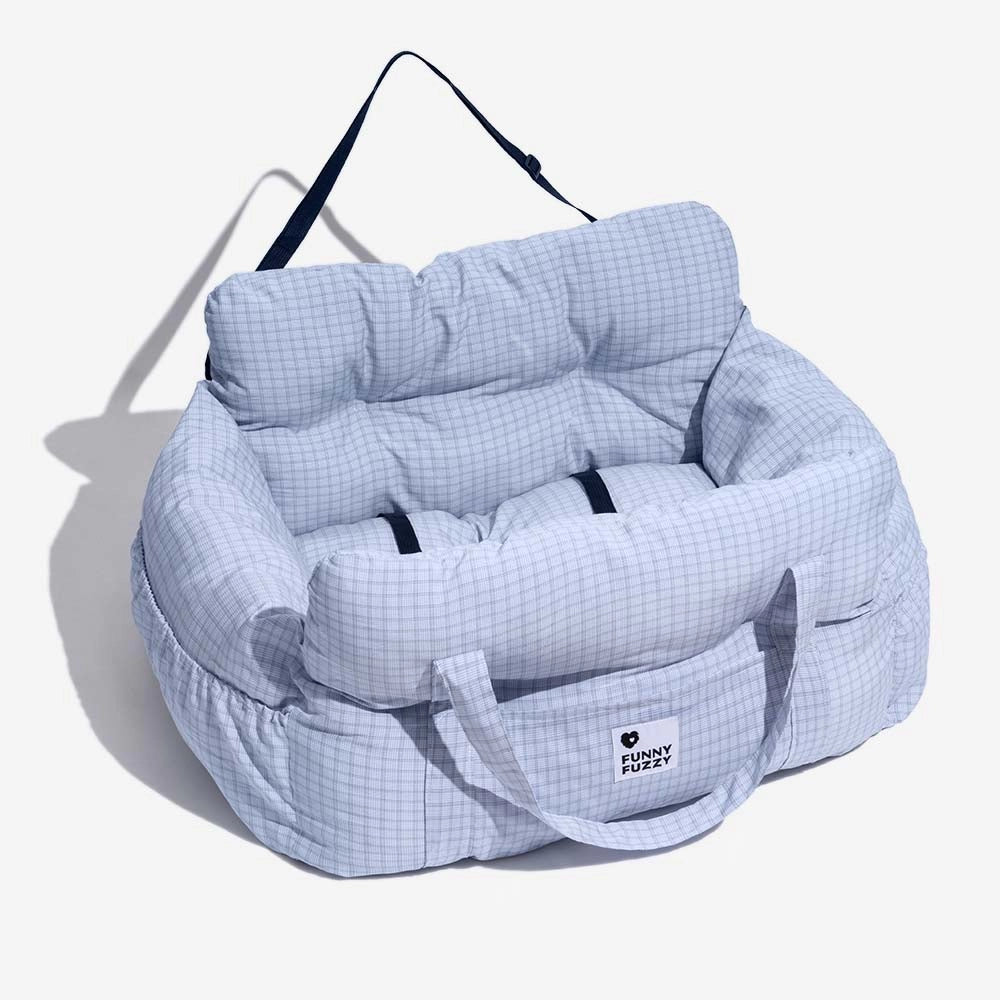 Luxury Dog Car Seat - Secure Non-Slip Booster with Seatbelt Harness