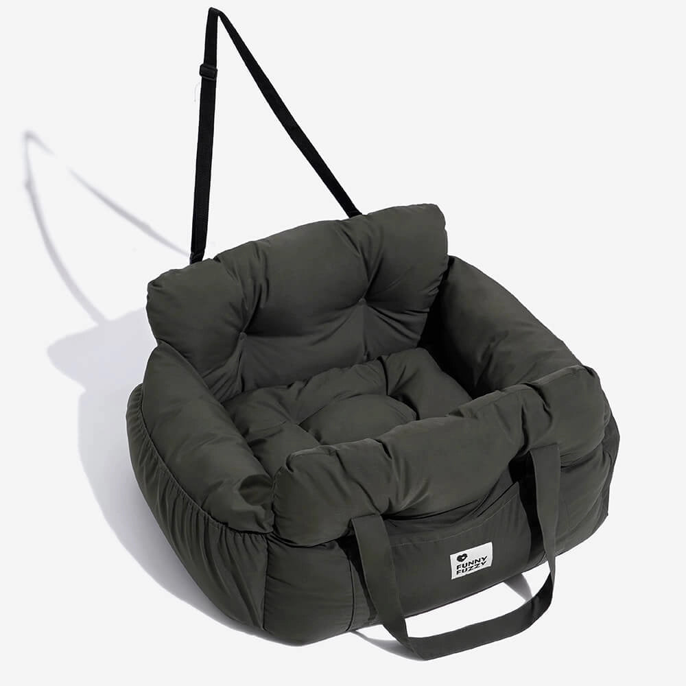 Luxury Dog Car Seat - Secure Non-Slip Booster with Seatbelt Harness