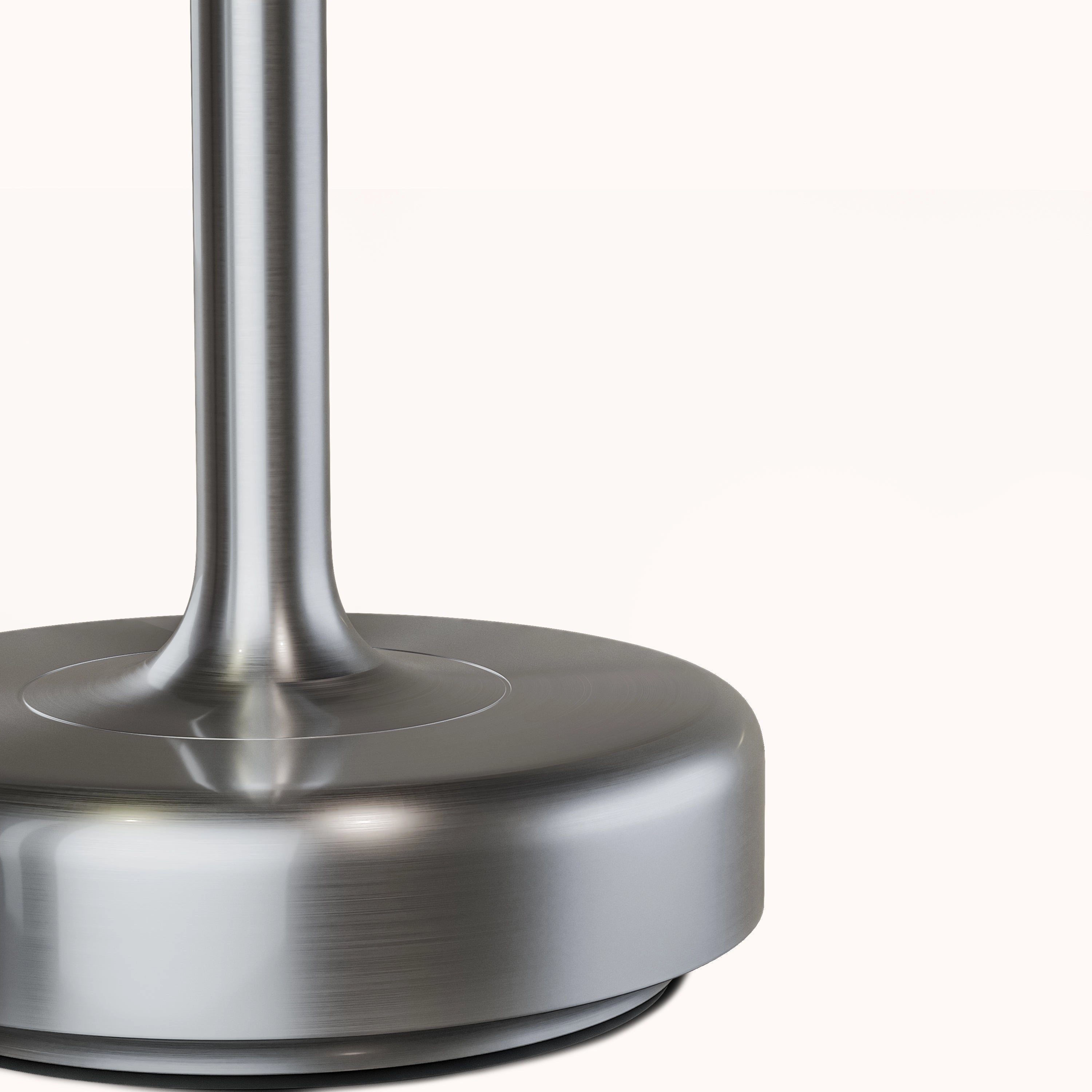 Luxury gold LED floor lamp with a modern minimalist design featuring a sleek circular base and a streamlined frame.