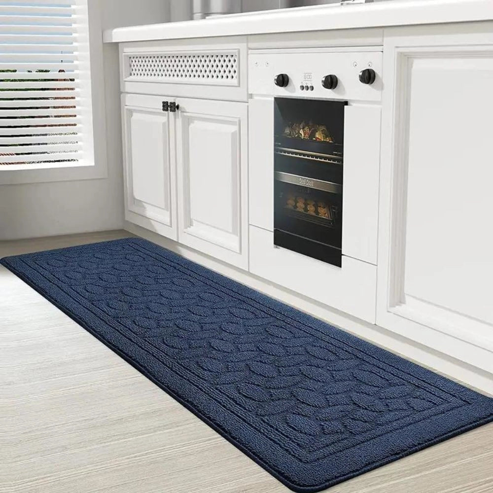 Luxury Navy Blue Non-Slip Ergonomic Anti-Fatigue Doormat