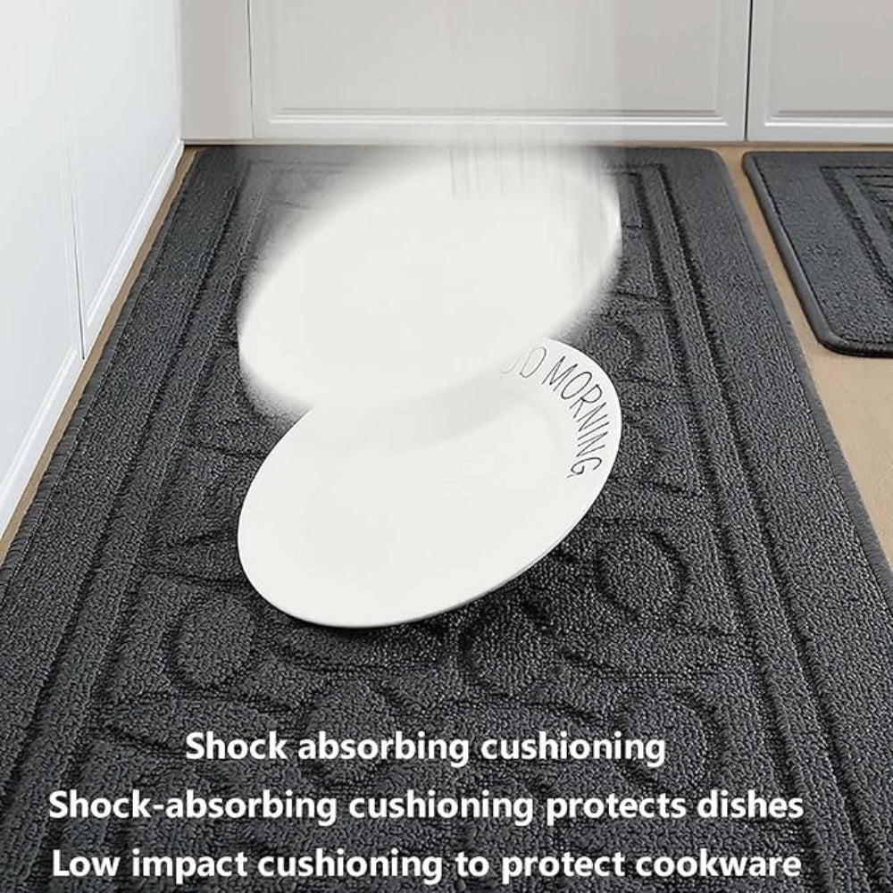 Luxury Navy Blue Non-Slip Ergonomic Anti-Fatigue Doormat