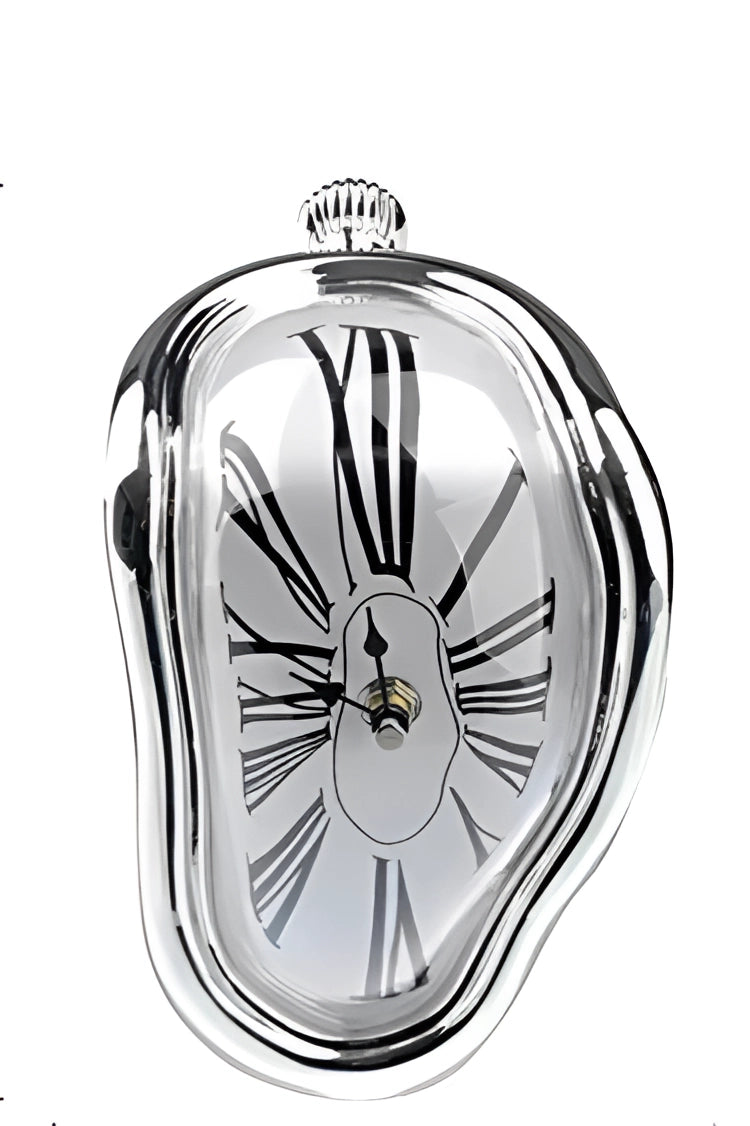 Melting Clock - Salvador Dali Style Surreal Wall Art Decor