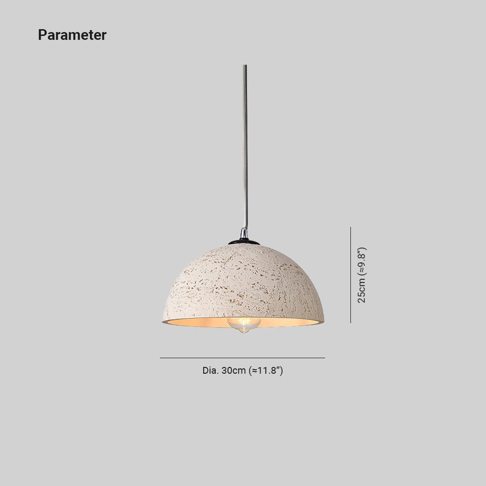 Mid-century minimalist LED pendant light featuring a speckled shade, showcasing a sleek and modern design.