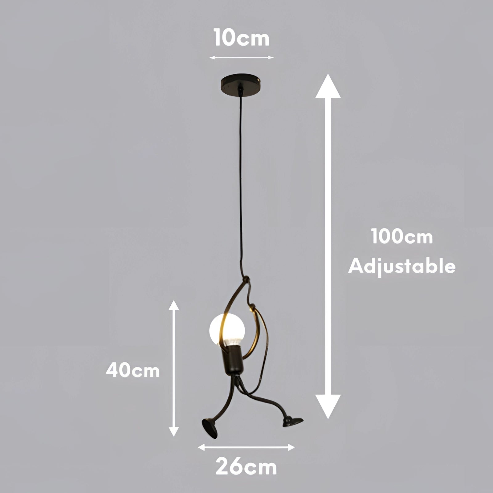 Minimalist modern pendant light with a sleek adjustable metal ceiling fixture, showcased in a single unit design featuring a 220V cool white light.