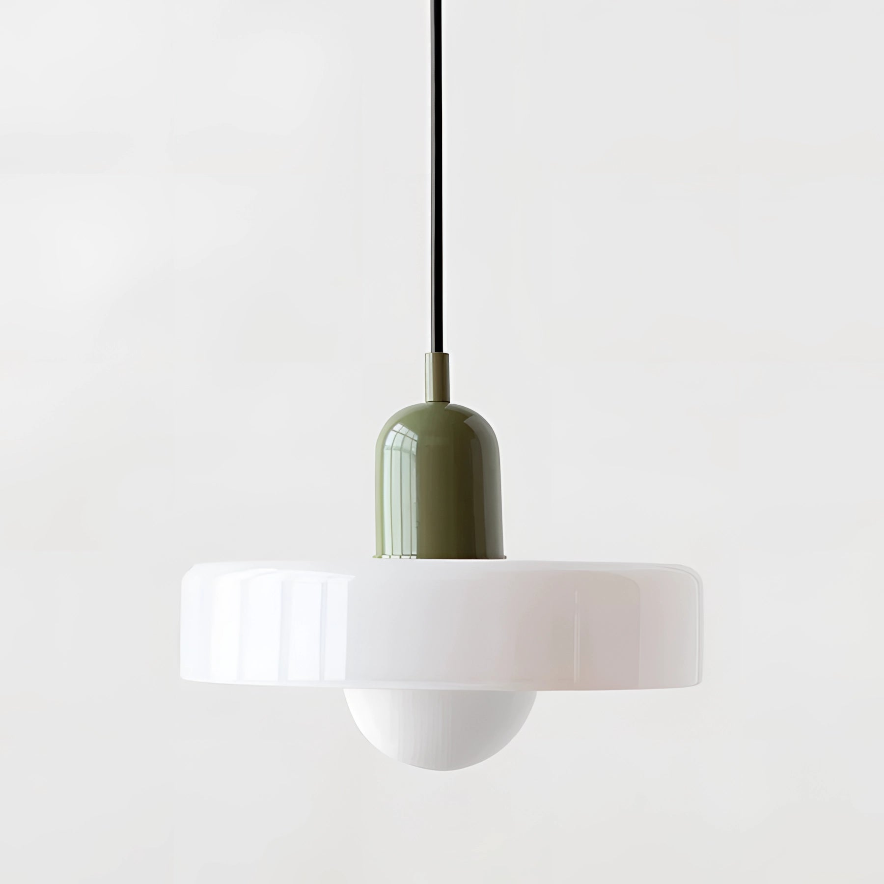 Minimalist Red & White LED Pendant - Scandinavian Ceiling Light