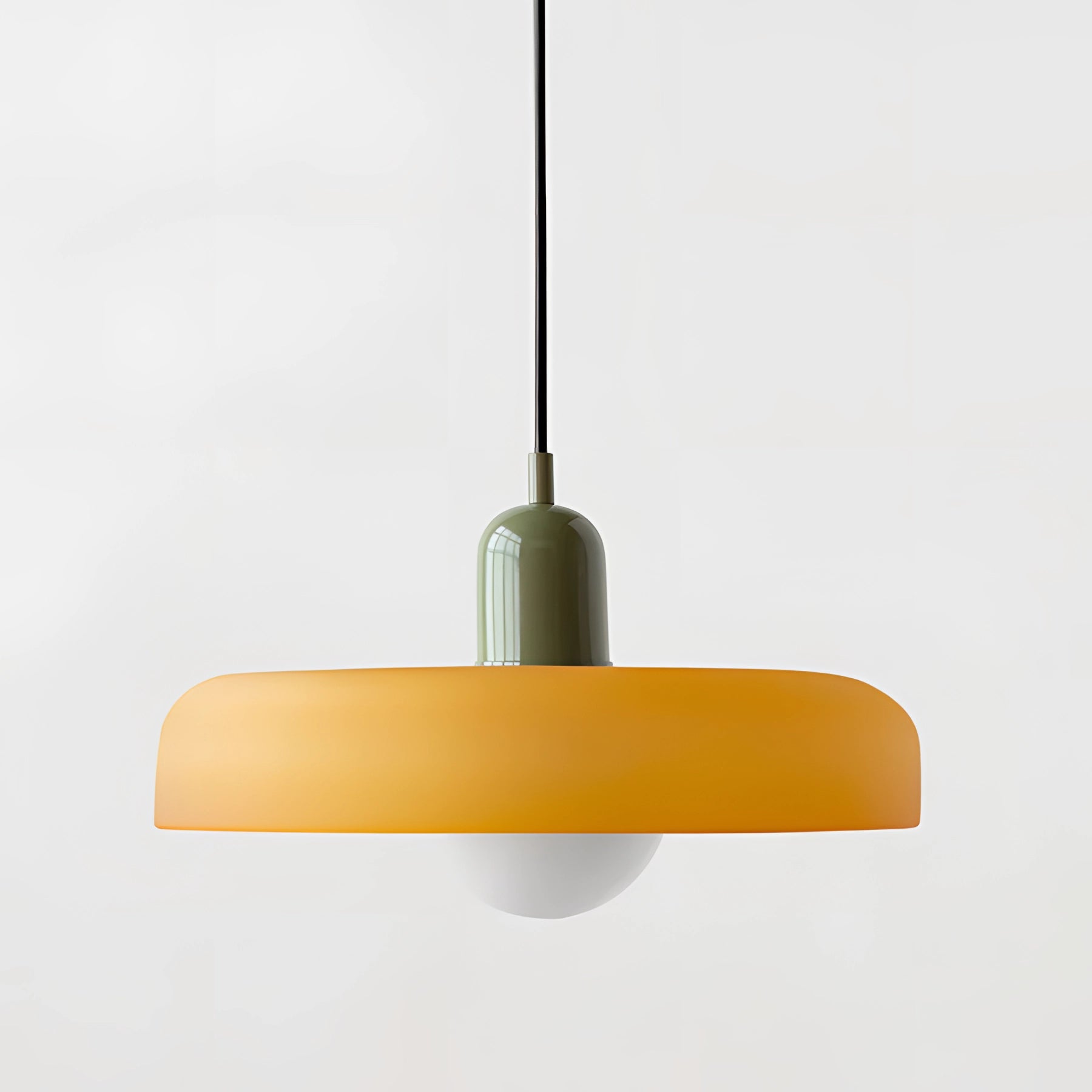 Minimalist Red & White LED Pendant - Scandinavian Ceiling Light