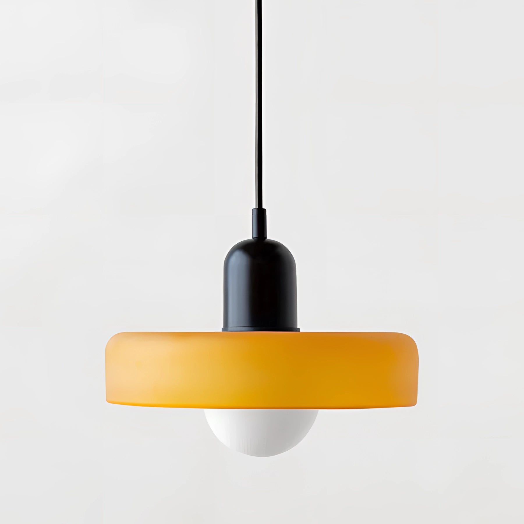 Minimalist Red & White LED Pendant - Scandinavian Ceiling Light