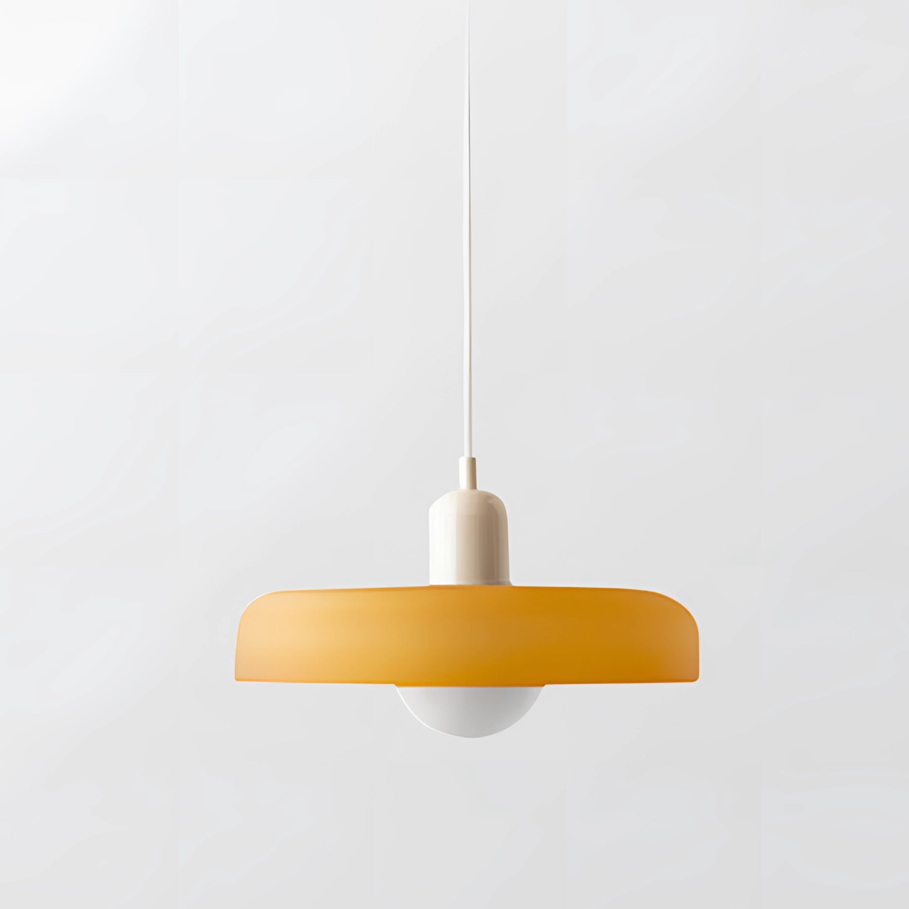 Minimalist Red & White LED Pendant - Scandinavian Ceiling Light