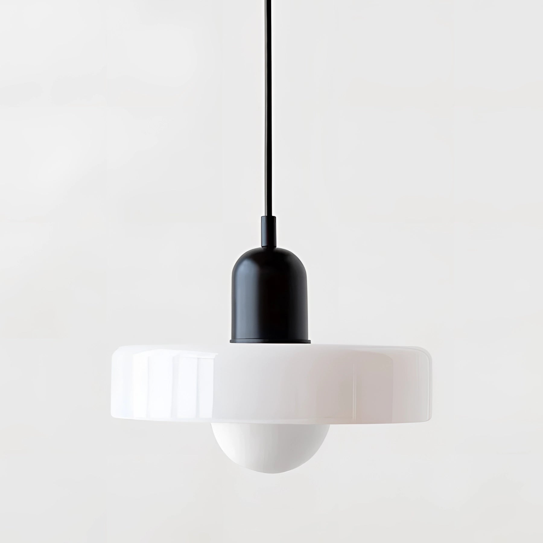 Minimalist Red & White LED Pendant - Scandinavian Ceiling Light