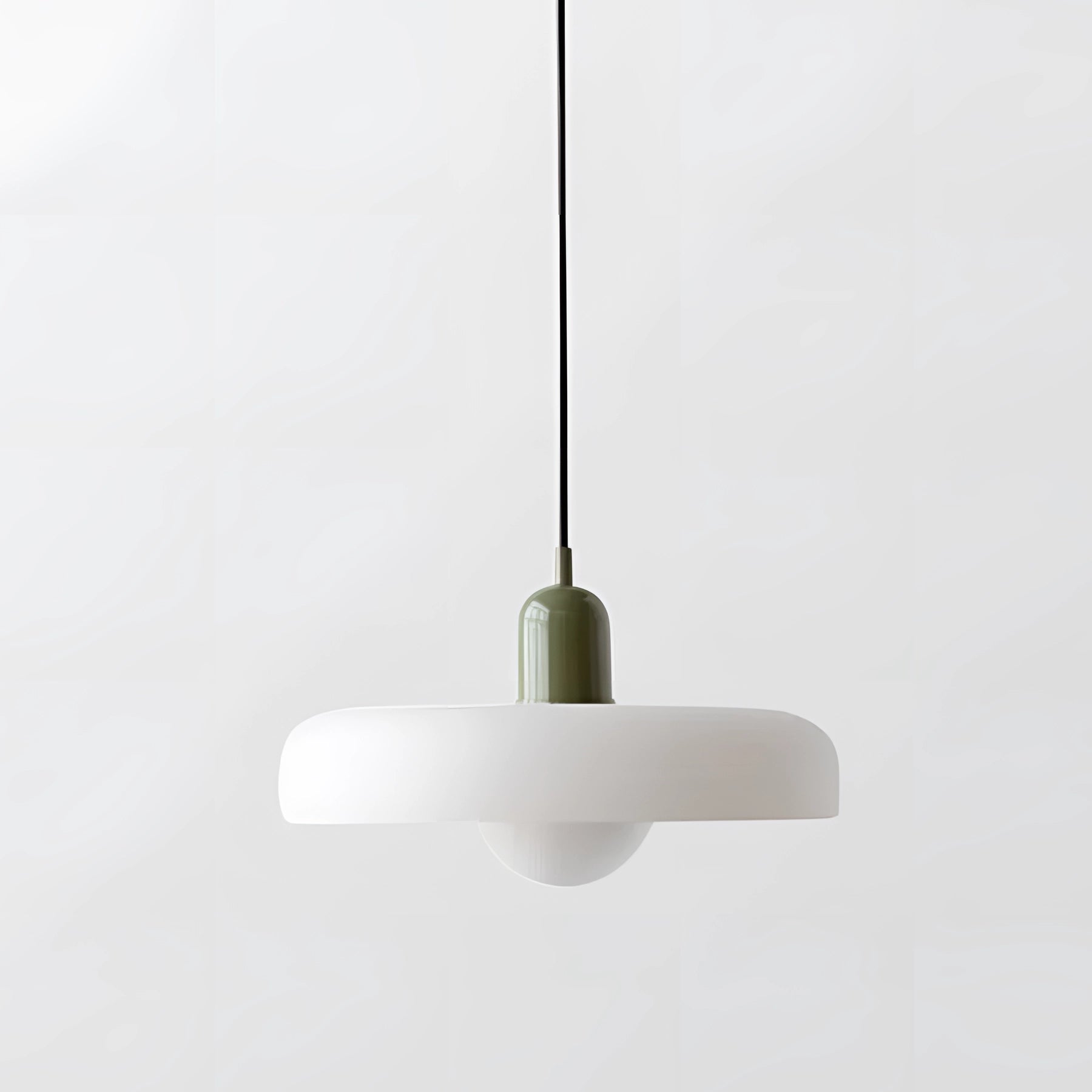 Minimalist Red & White LED Pendant - Scandinavian Ceiling Light