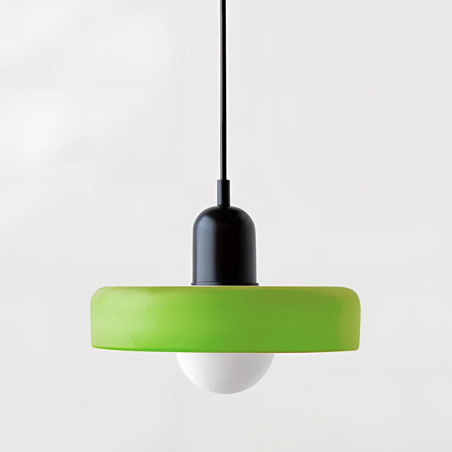 Minimalist Red & White LED Pendant - Scandinavian Ceiling Light