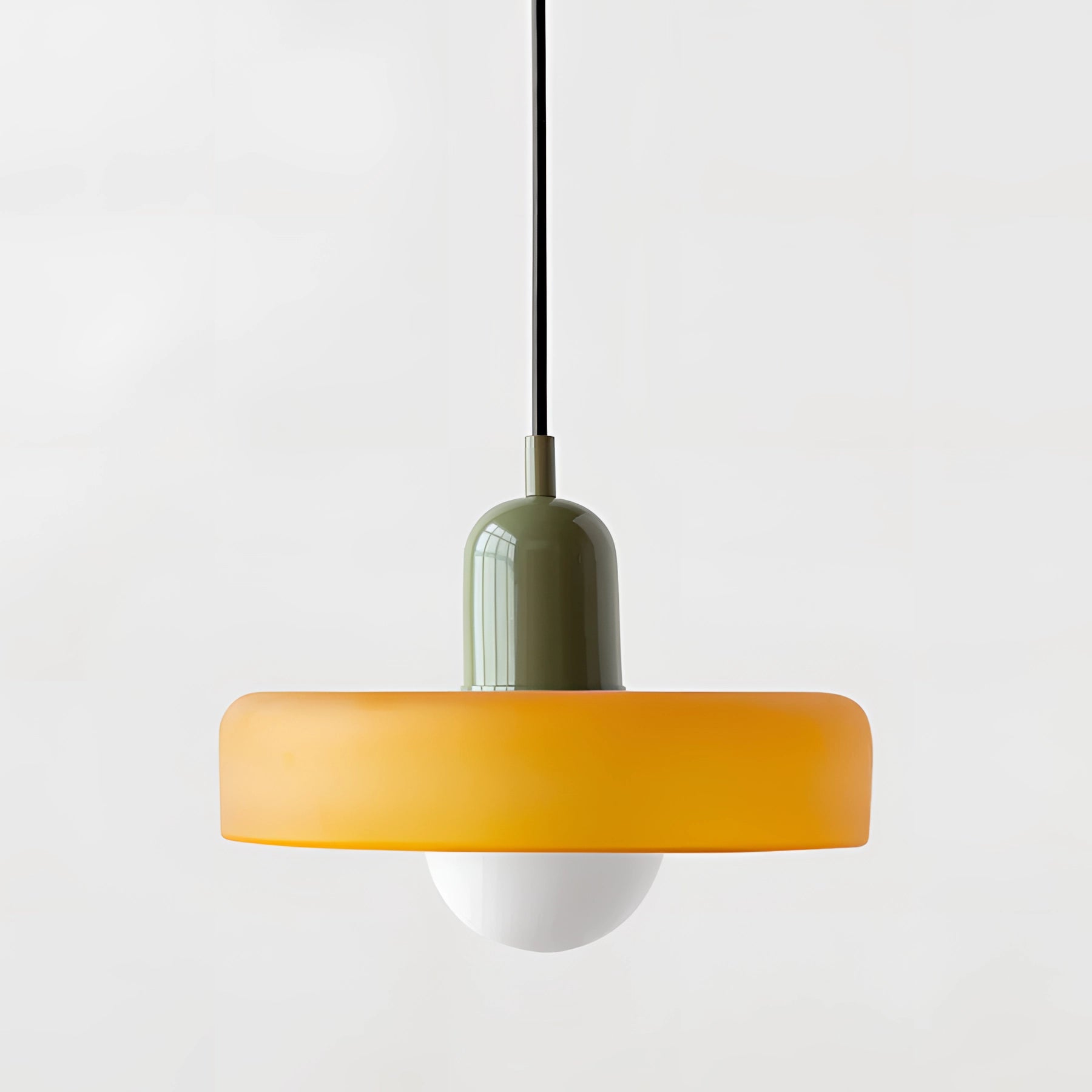 Minimalist Red & White LED Pendant - Scandinavian Ceiling Light