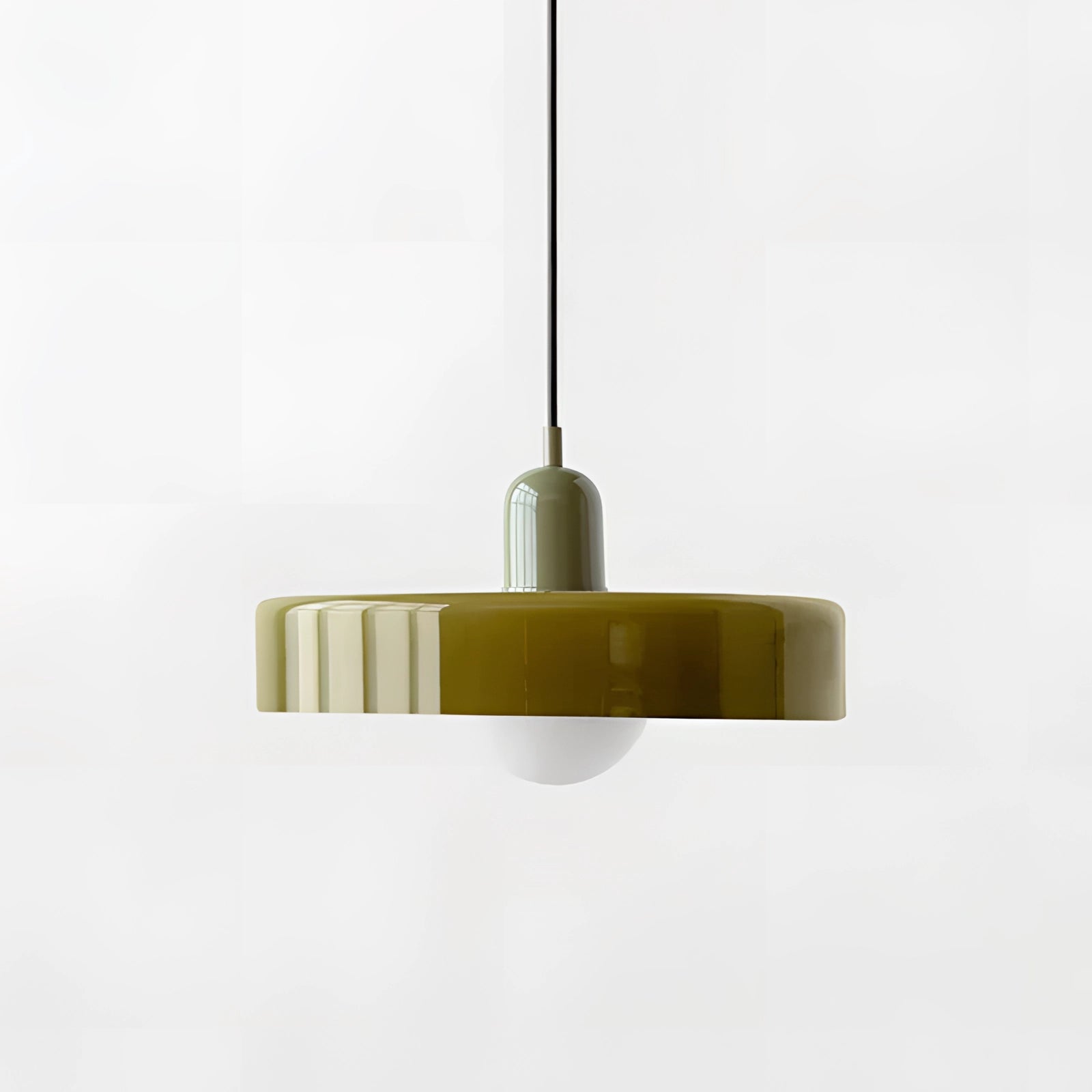 Minimalist Red & White LED Pendant - Scandinavian Ceiling Light
