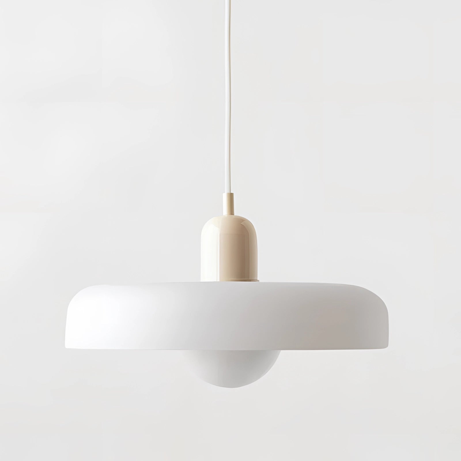 Minimalist Red & White LED Pendant - Scandinavian Ceiling Light