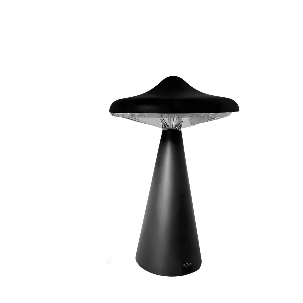
A sleek modern black and silver ergonomic designer bar stool with a cylindrical metal base and a sculpted seat.
