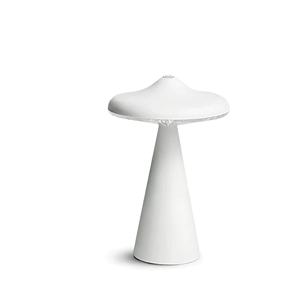 Modern white ergonomic designer bar stool with a sleek black and silver frame, featuring a contemporary design. Placed next to a table with a glass vase and a decorative lamp, showcasing the stool's stylish compatibility with modern home or bar settings.