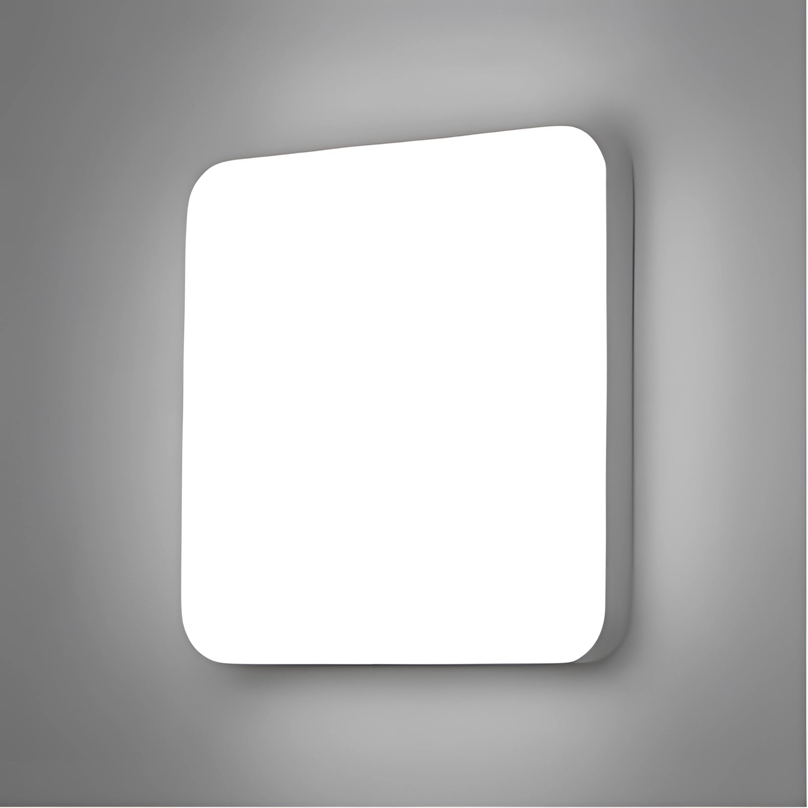 Square modern wall light fixture with a minimalist design in cold white, featuring a 30-watt circular lighting element that creates a futuristic ambiance, suitable for contemporary home interiors.
