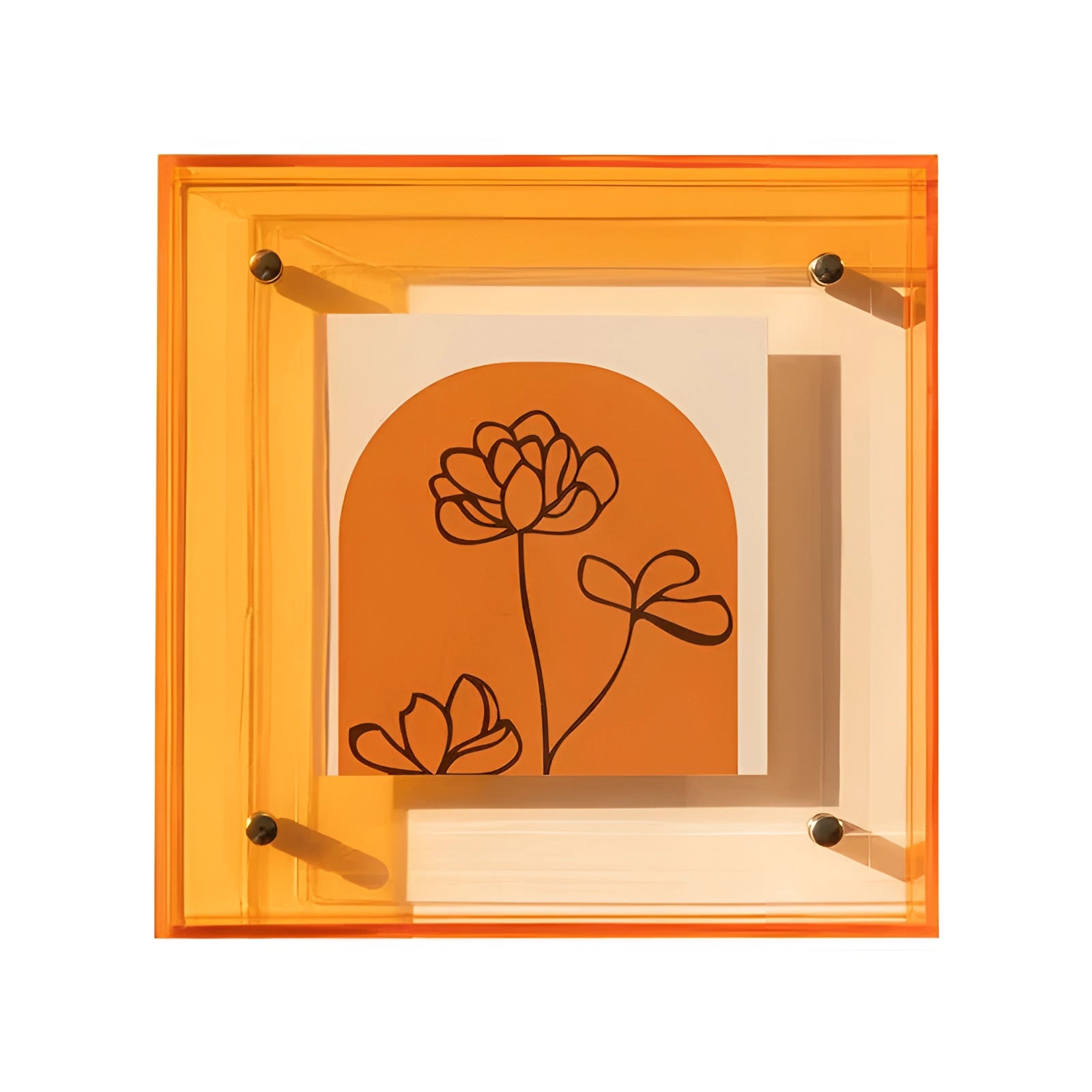 Modern decorative acrylic color block sculptures featuring geometric shapes such as rectangles and circles, with elements of natural wood and plant motifs, displayed as luxury art.
