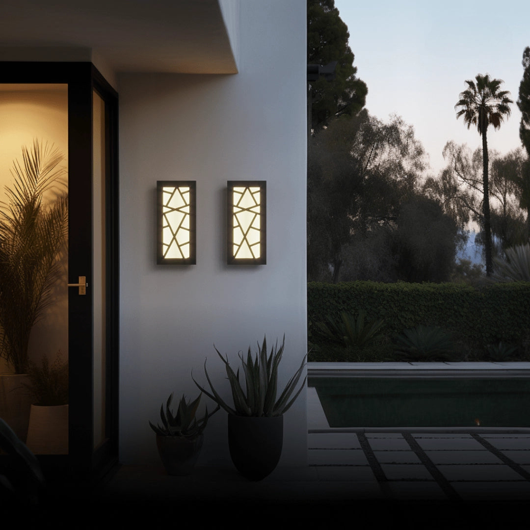 Modern Geometric LED Wall Lights: Minimalist Outdoor Sconces