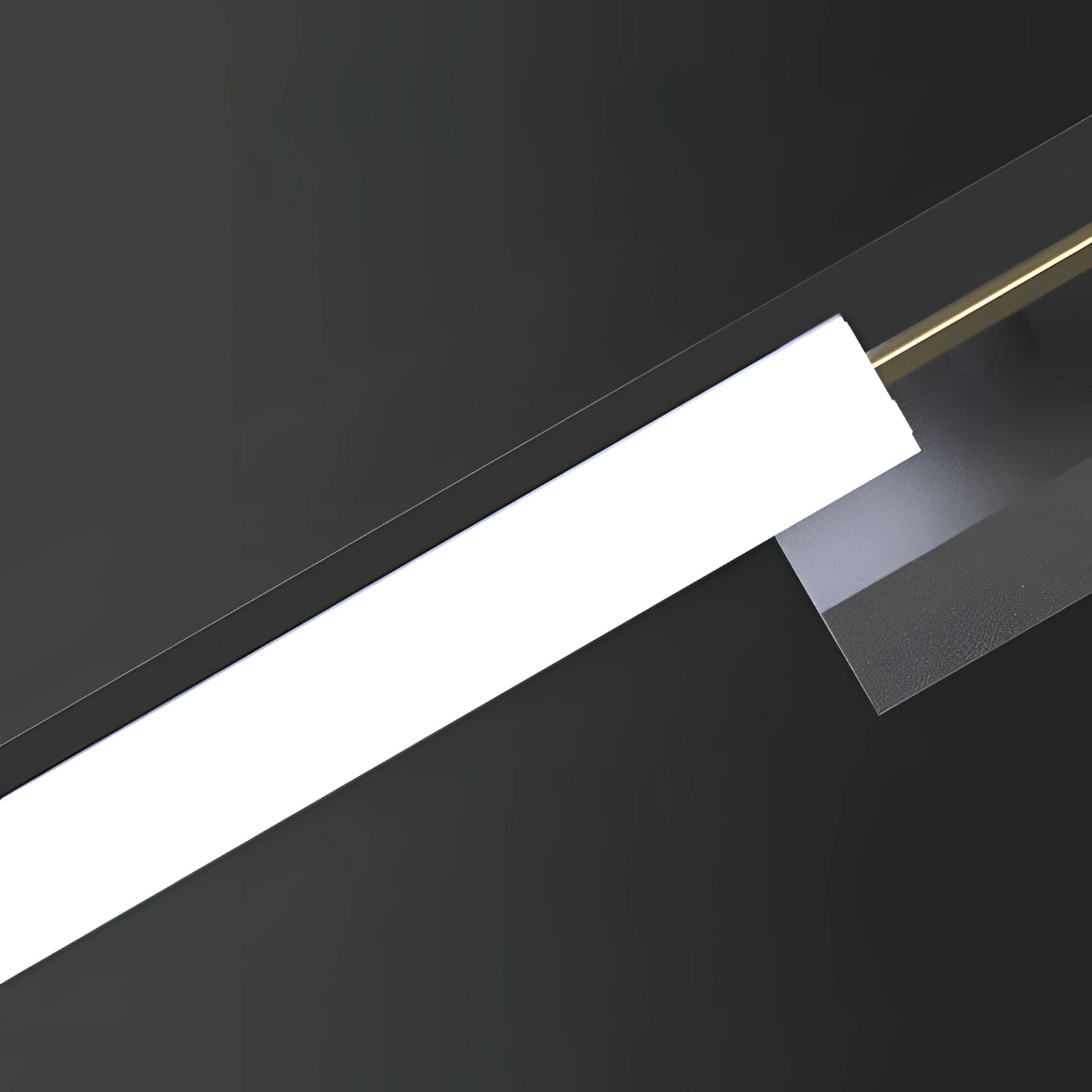 Modern geometric LED wall sconce featuring a minimalist black and white design with a rectangular shape, metal construction, and sleek pattern.