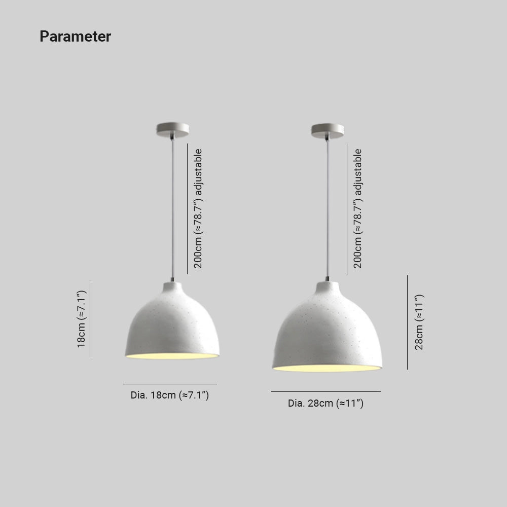 Modern industrial concrete pendant light with a Scandinavian yellow accent, featuring a circular metal design, hanging from the ceiling as a stylish light fixture.