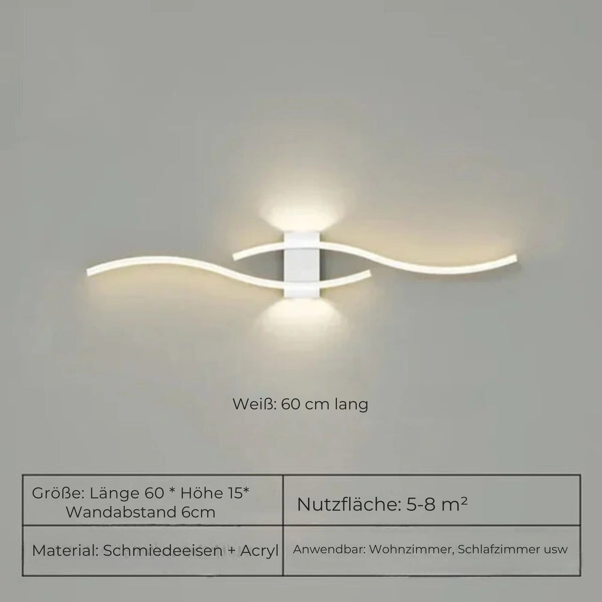 Modern LED ceiling light featuring a minimalist wave design in a gold finish, installed on a white ceiling with continuous dimming capability. The fixture displays smooth curves and symmetrical lines, highlighting its contemporary aesthetic and energy-efficient features.