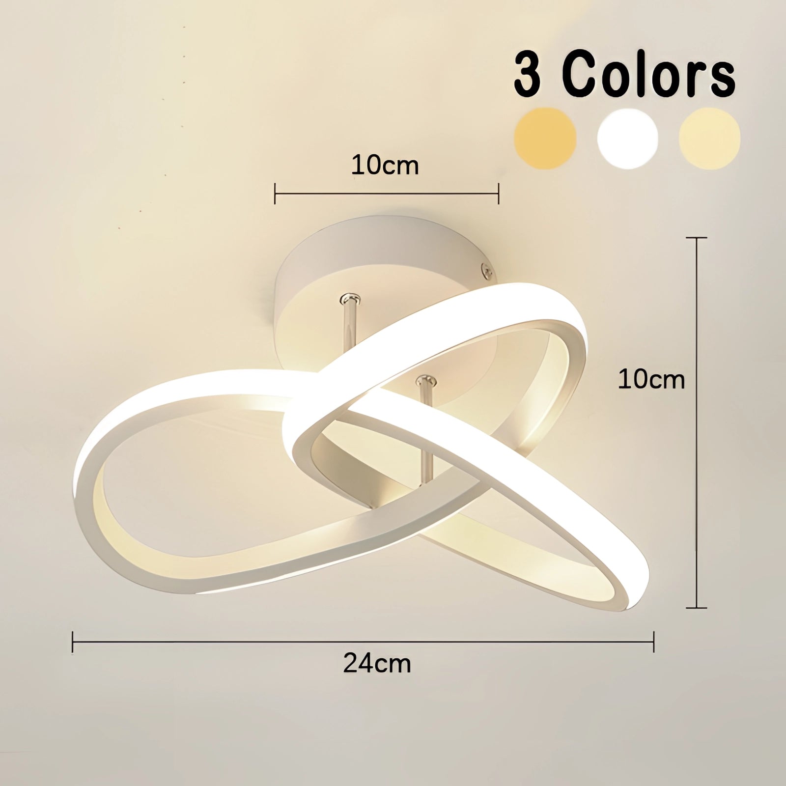 Modern LED Ceiling Lights - Luxury Designer Fixtures for Elegant Homes, White Clover variant, featuring a sleek circular design with a white finish and metal accents.
