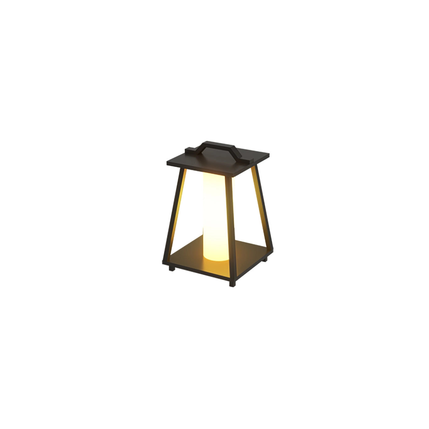 Modern LED outdoor lantern with a sleek minimalist design, featuring warm light and rectangular shape, perfect for patio and garden lighting.