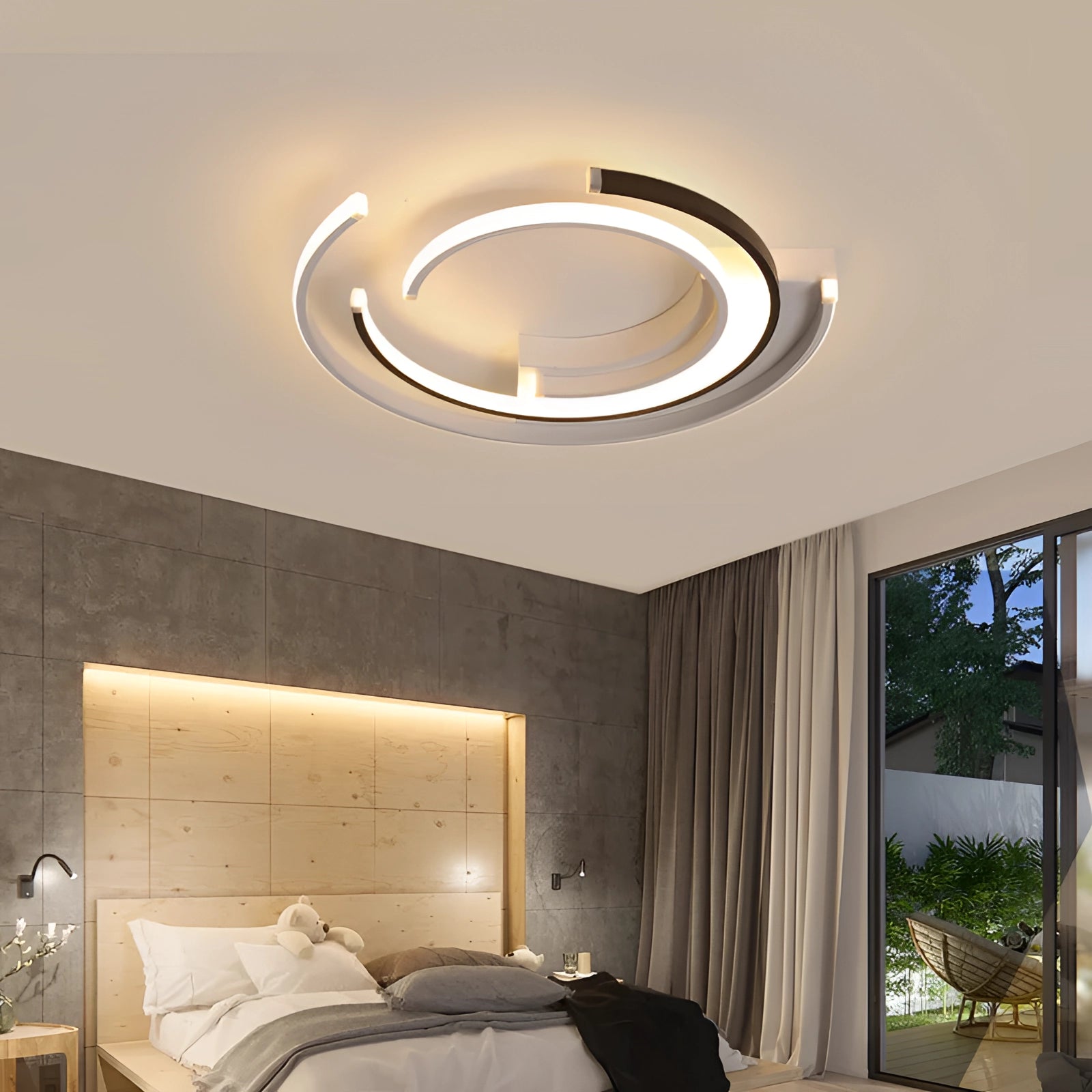 Modern LED Spiral Chandelier - Energy-Efficient Ceiling Light
