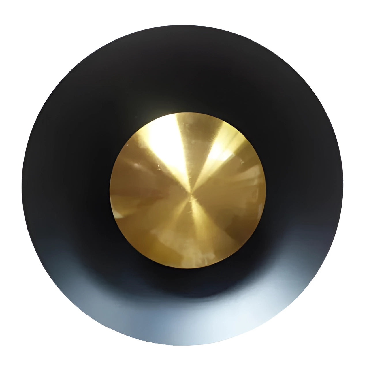 Modern LED wall lamp featuring a minimalistic black and gold design, 60cm in length, emitting cold white light.