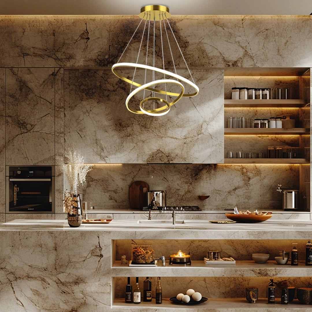 Modern Luxury LED Chandelier - Adjustable Tiered Ceiling Light
