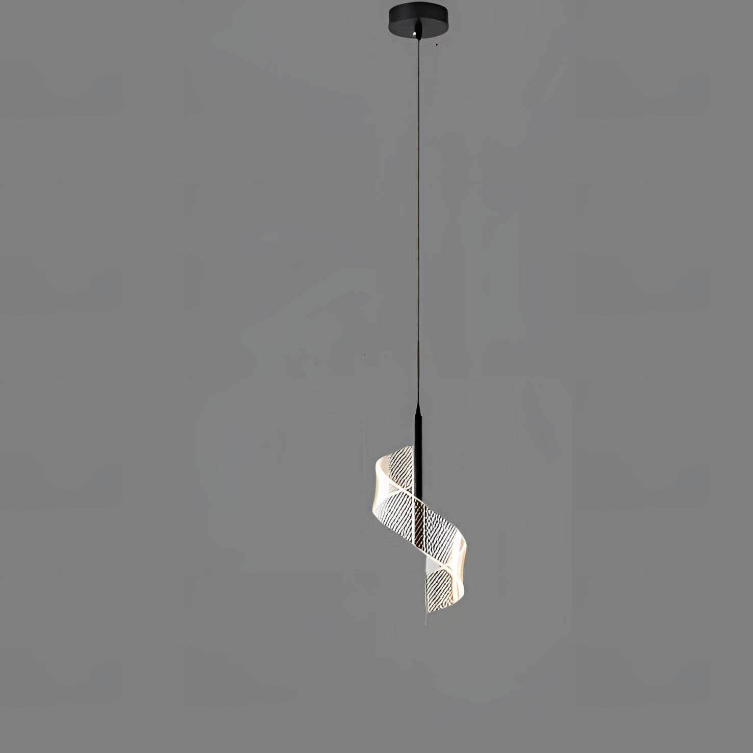 Modern geometric pendant light with a single black head featuring gold accents, showcasing a designer style with a combination of circular, triangular, and rectangular elements. The light offers a three-color option, adding a luxurious and artistic touch to any space.