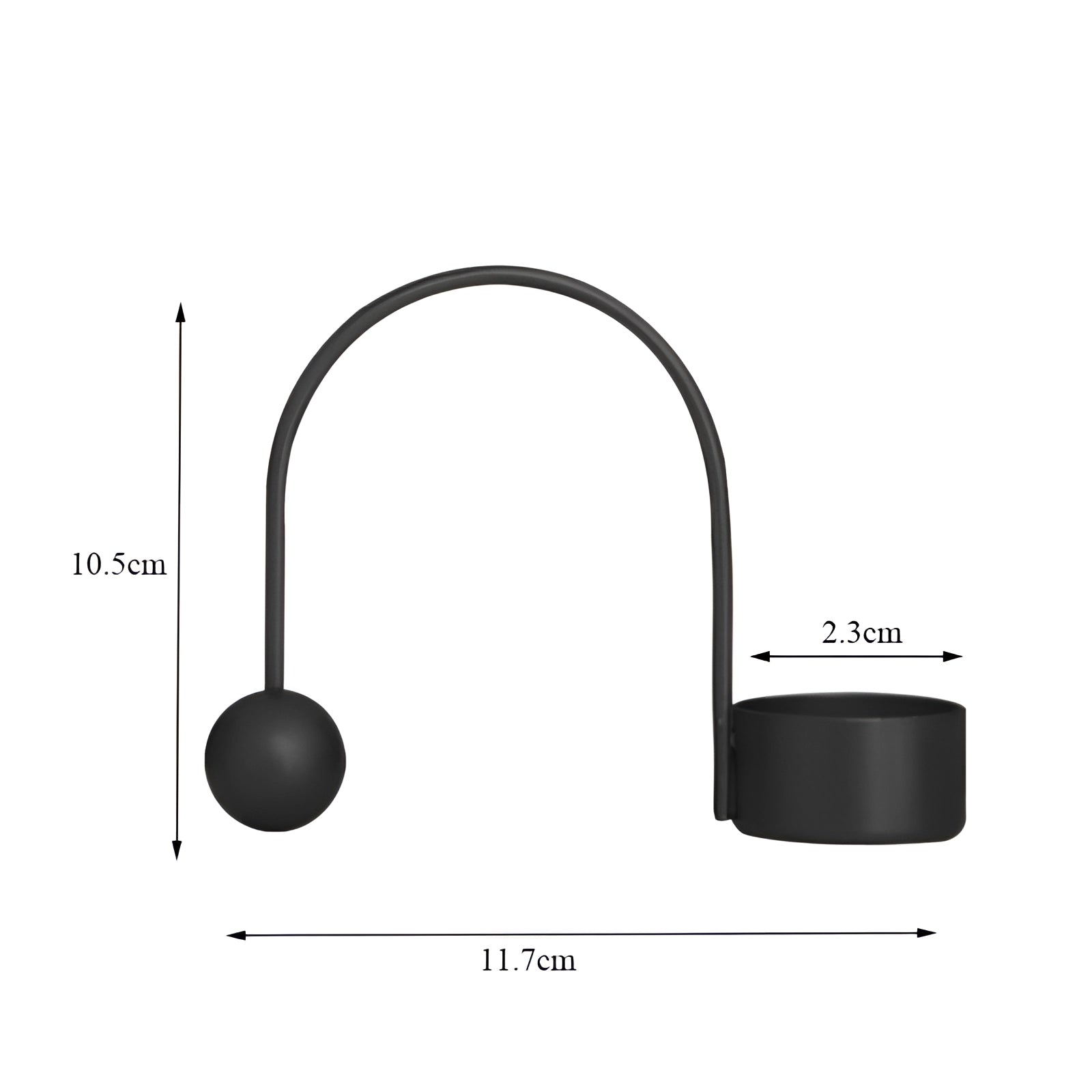 Modern minimalist brass candlestick with a sleek and unique design, featuring a circular shape and artistic detailing.
