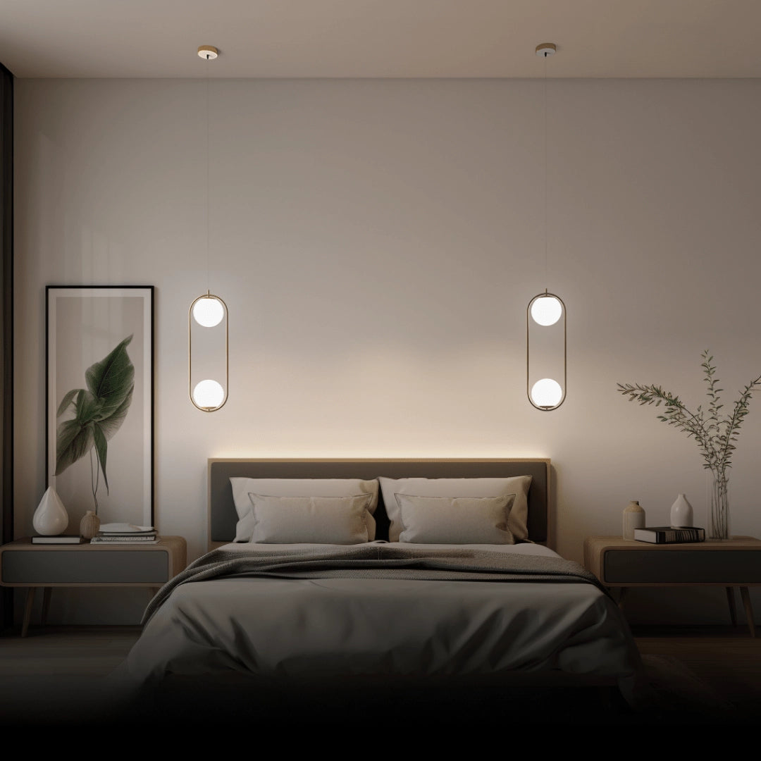 Modern Minimalist Circular LED Night Lamp - Warm Glow for Luxury Decor
